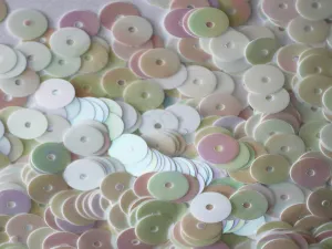 White Rainbow Centrehole Sequins
