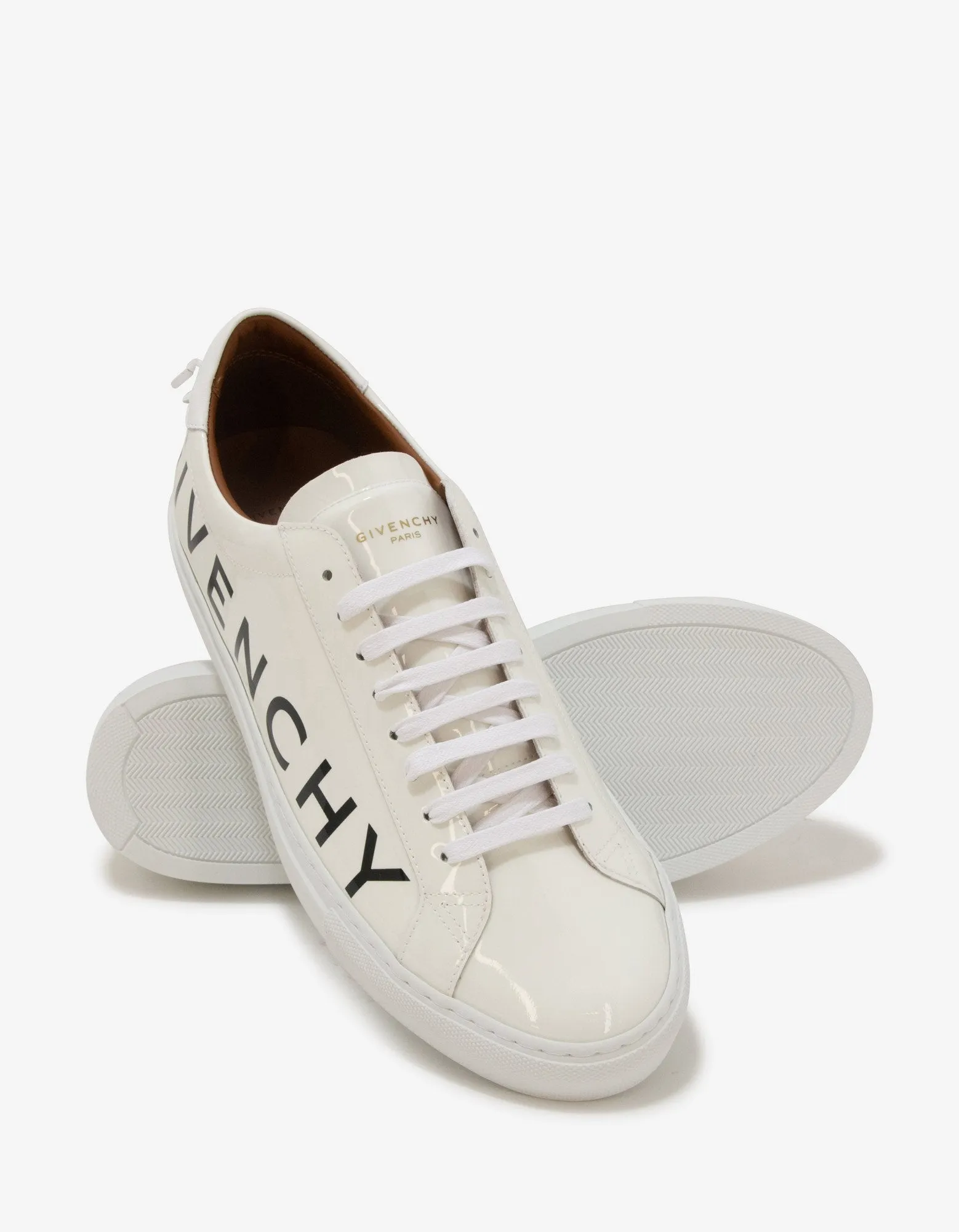 White Urban Street Leather Trainers