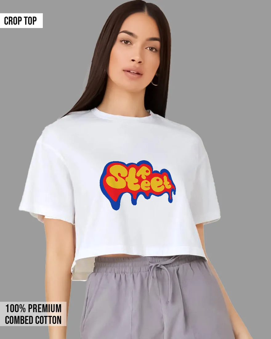 Womens Cropped TShirt Funky Street