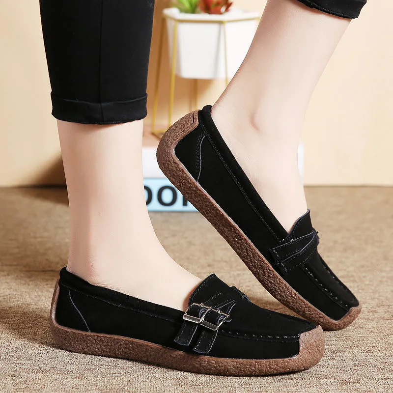 Women's Shoes Flat Slip On Large Size Shoes