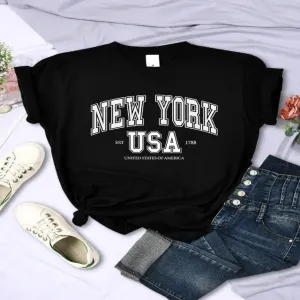 Women's Street T-shirt New York City, USA, est. 1788