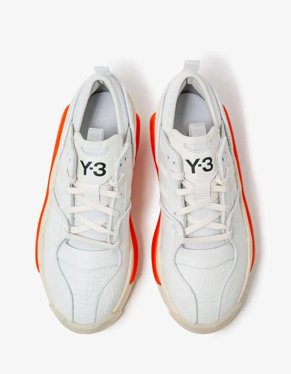 Y-3 White & Orange Hokori III Trainers