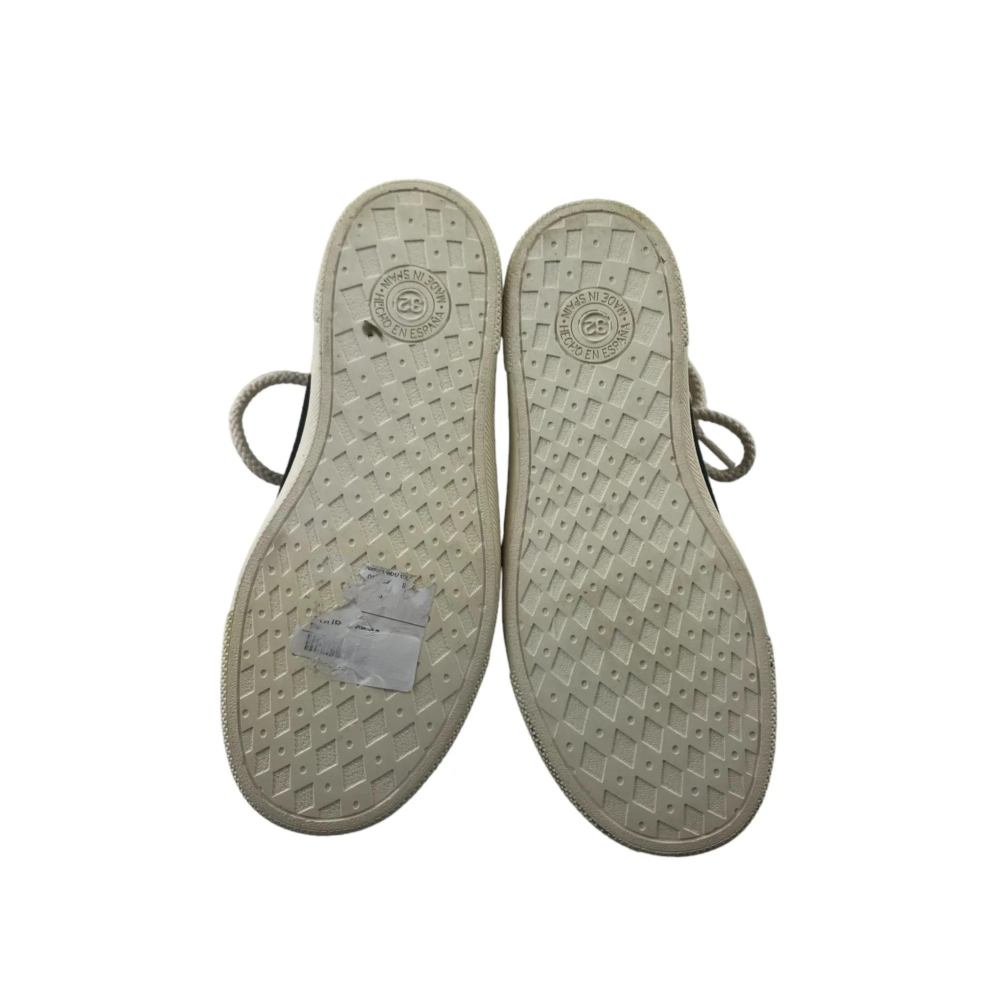 Zara Flats Shoe Size 13 Junior Navy Ballerina Style with White Toe Cap